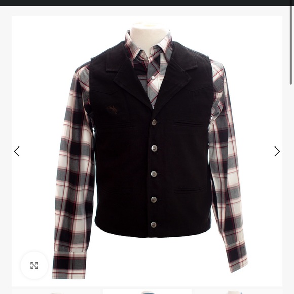 Wyoming Traders Black Canvas Vest - Picture 1 of 6